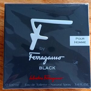 NWT F by Ferragamo Black 3.4oz. Eau de Toilette Spray